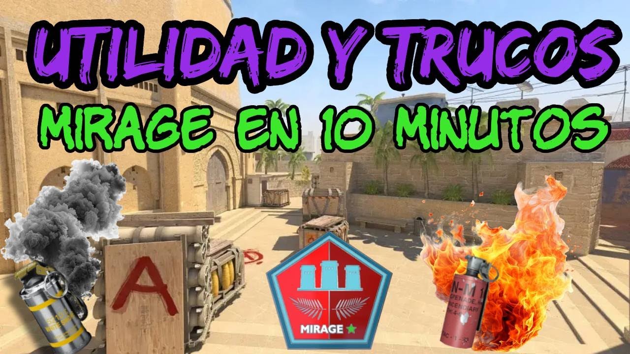 CS2 Mirage 2025 - Humos y utilidad en 10 minutos!! TODOS los Humos, flash y molos!!