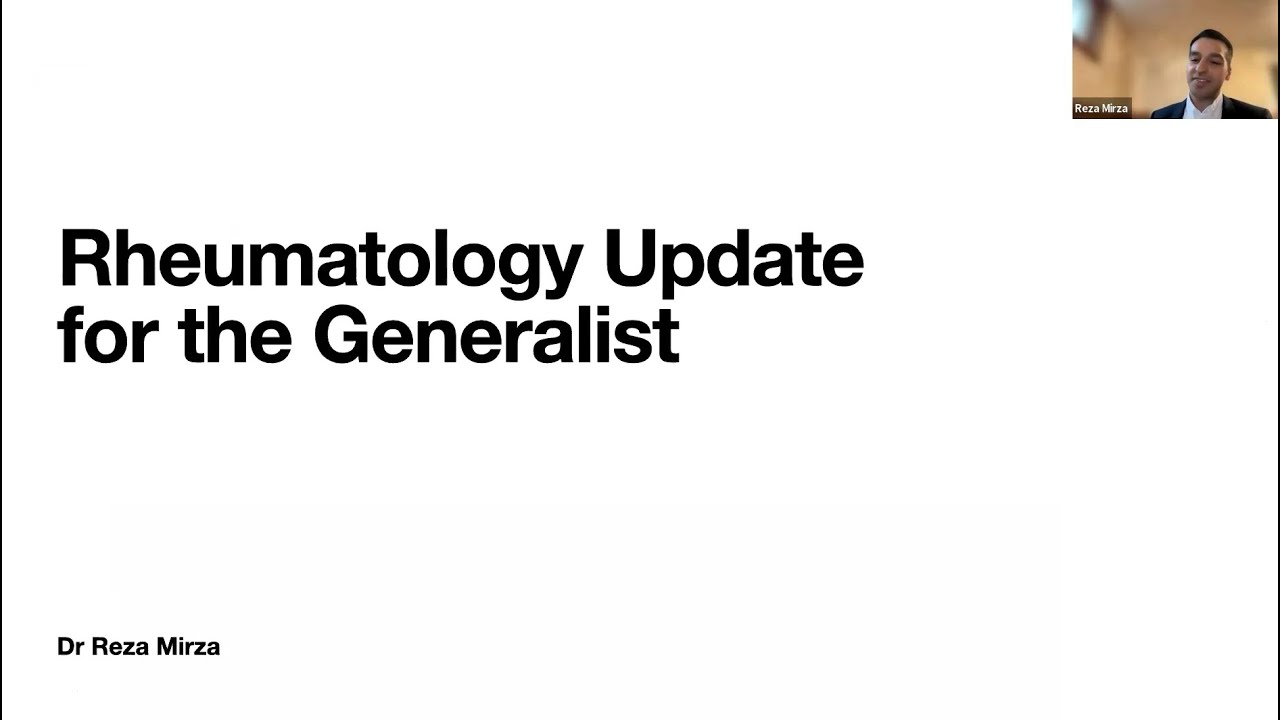 Rheumatology Update for the Generalist - Grand Rounds HHS