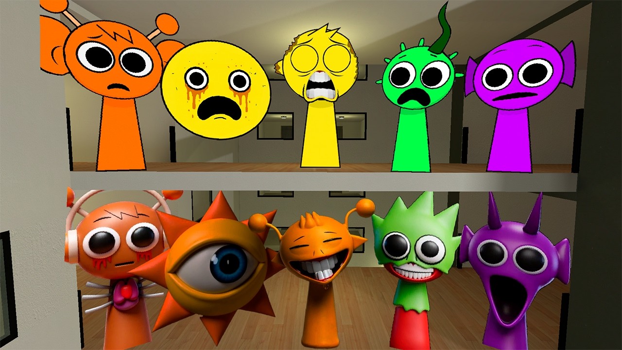 Sprunki With Different Parts Return Agry Sprunki 4K