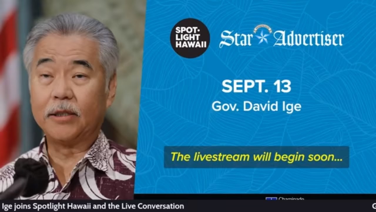 Hawaii COVID update by Gov. David Ige