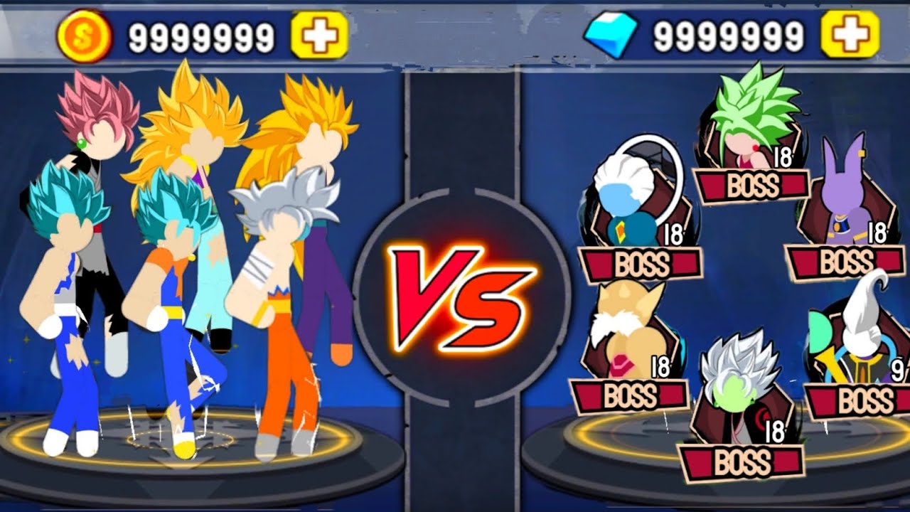 Stickman Warriors - Story Mode | Vegito, Jiren, Goku Ultra Vs Toppo, Beerus & Hearts