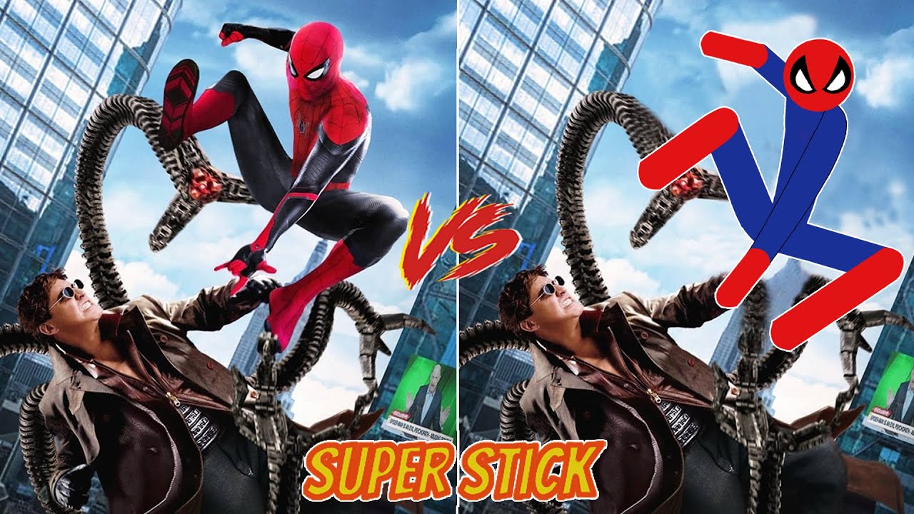 Real Spiderman vs Stickman | Stickman Dismounting Funny Moments #4