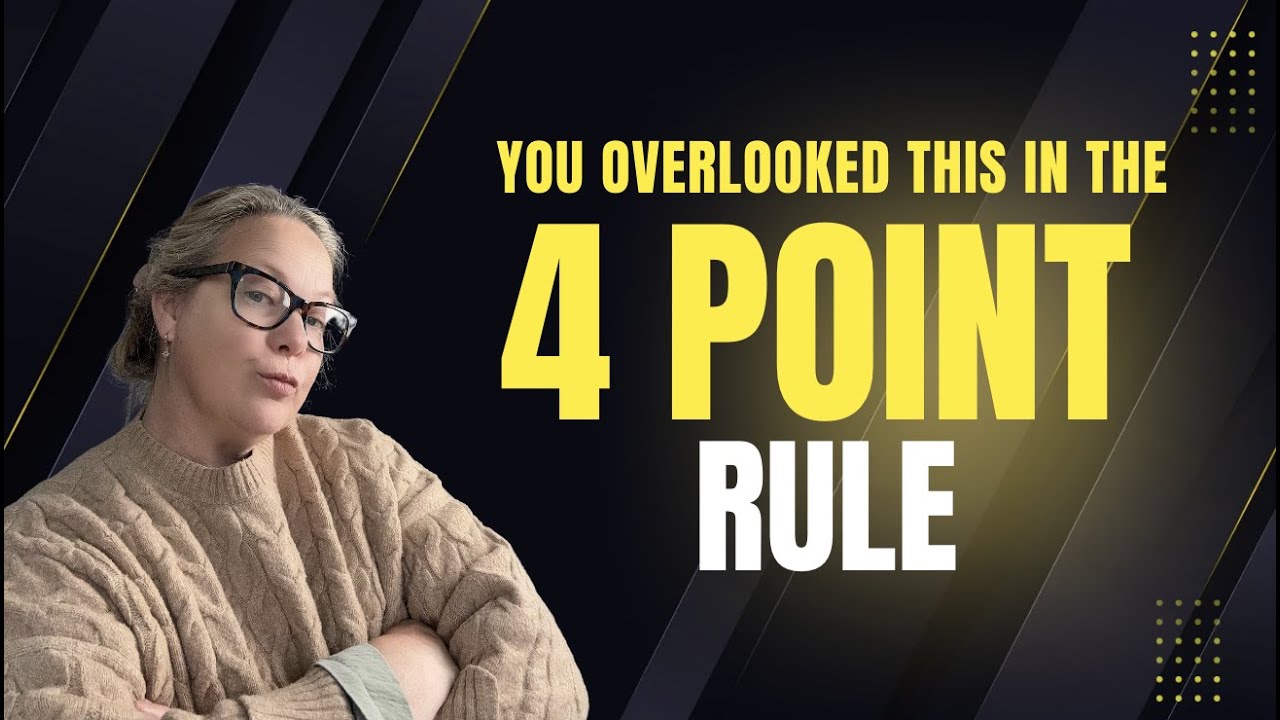 YOU OVERLOOKED THIS IN THE 4 POINT RULE #4pointrule #pip