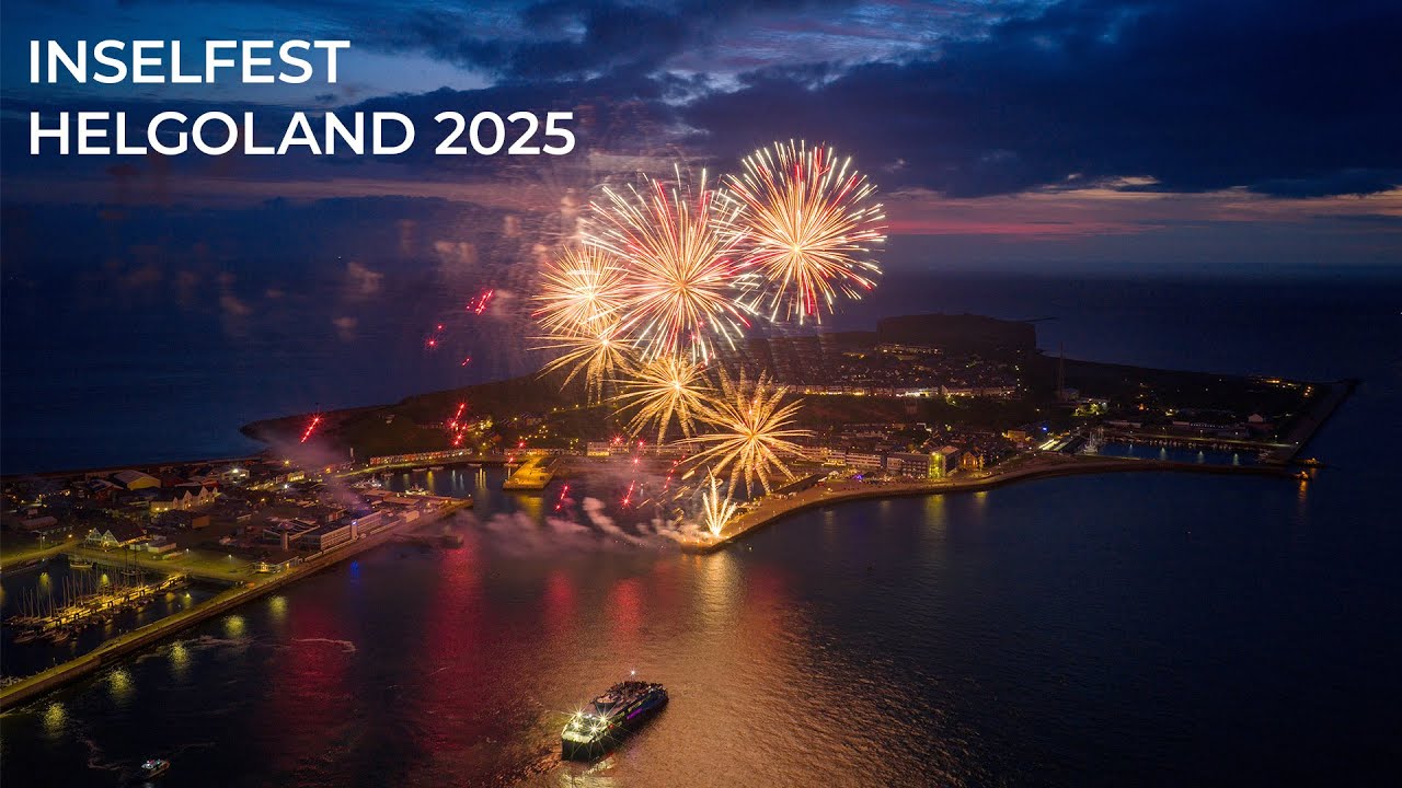 Helgoland Feuerwerk / Fireworks Show 2025 | Inselfest | 4K Drone – DJI Mavic 4 Pro