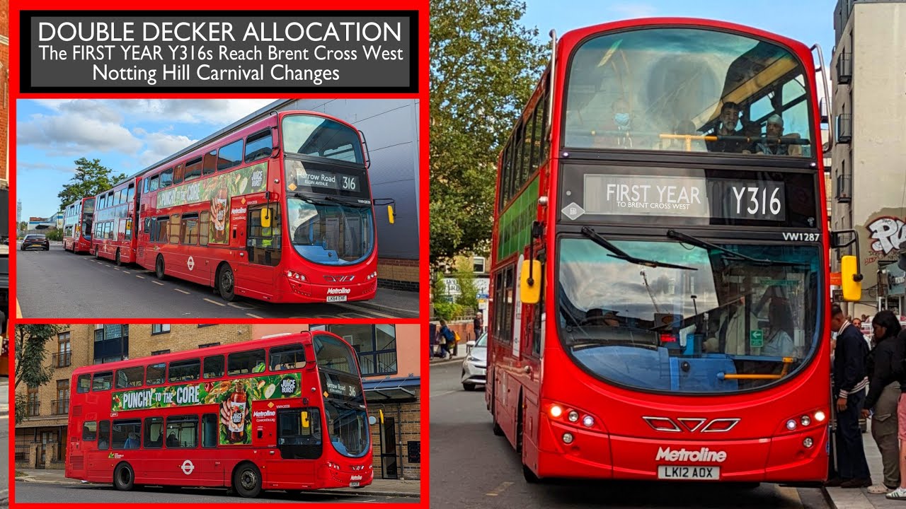 CARNIVAL SPECIAL: A NEW EXTENSION For Route Y316 (The FIRST YEAR Of Double Deck 316s Reaching BXW