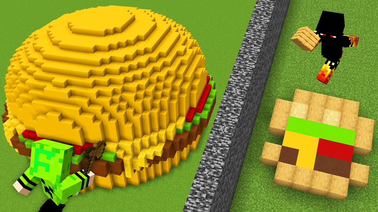 ENGANEI meu INIMIGO com COMIDA PRONTA na BATALHA DE CONSTRUÇÃO do Minecraft
