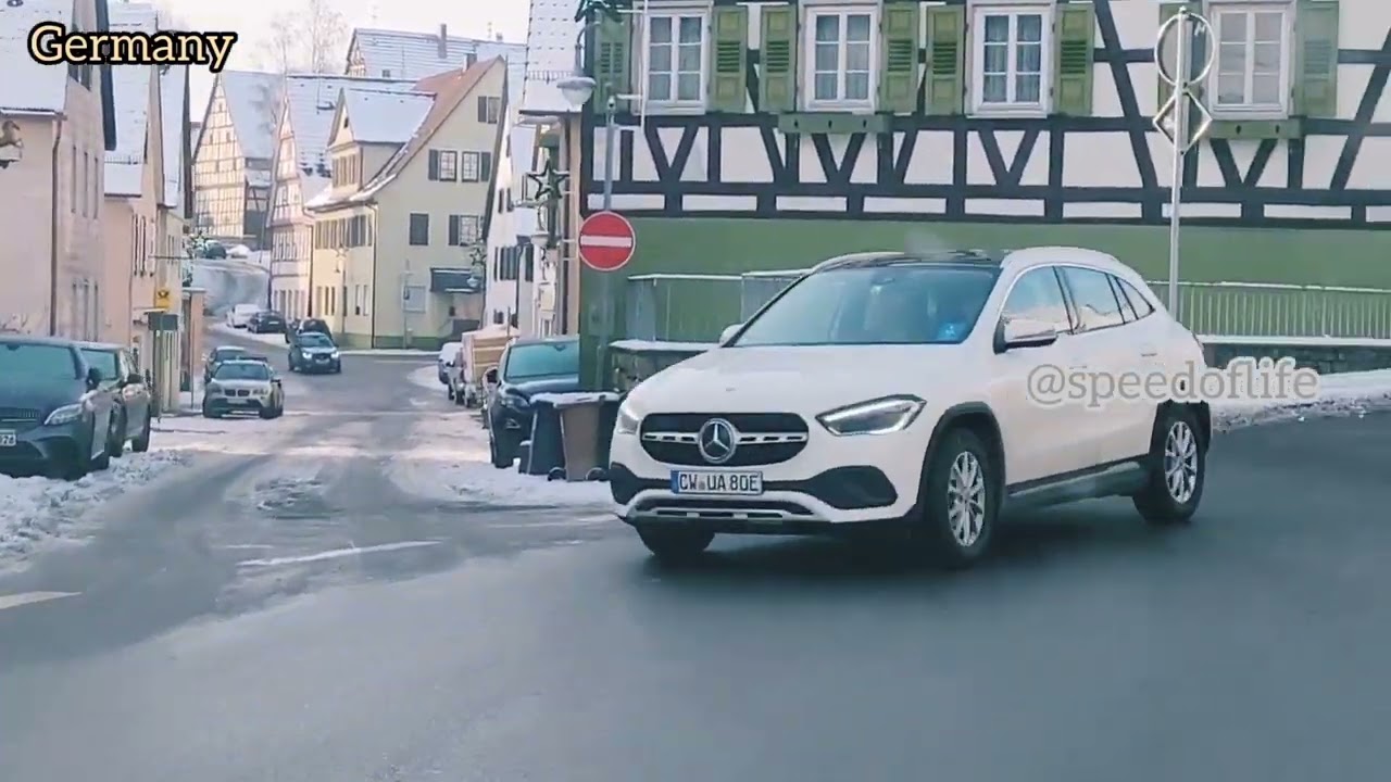 Driving in German Village 4 | Driving Downtown - Aidlingen to Gechingen | Winter Drive -Germany