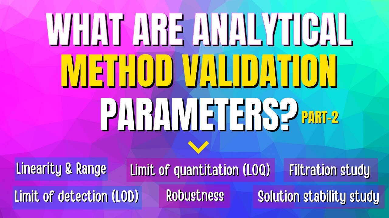 What are Analytical Method Validation  Parameters Part-2