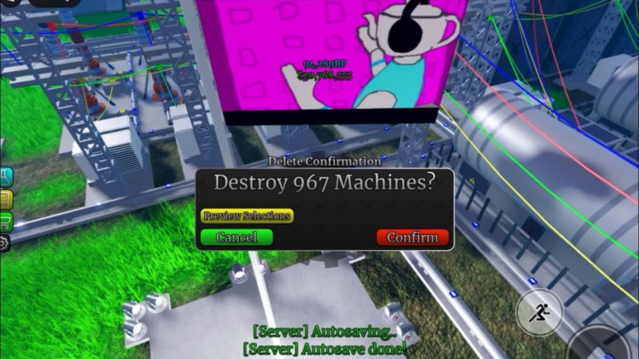 Deleted everything I built in Industrialist (Roblox)