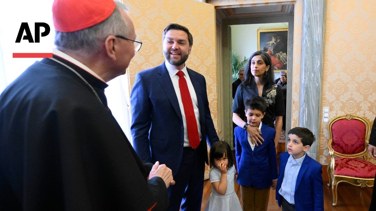 JD Vance and his family arrive at the Vatican
