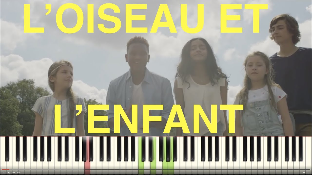 Kids United L'oiseau et l'enfant Piano Instrumental Cover