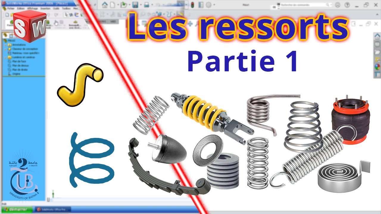 Les ressorts - Partie 1 - Ressort de compression avec solidworks