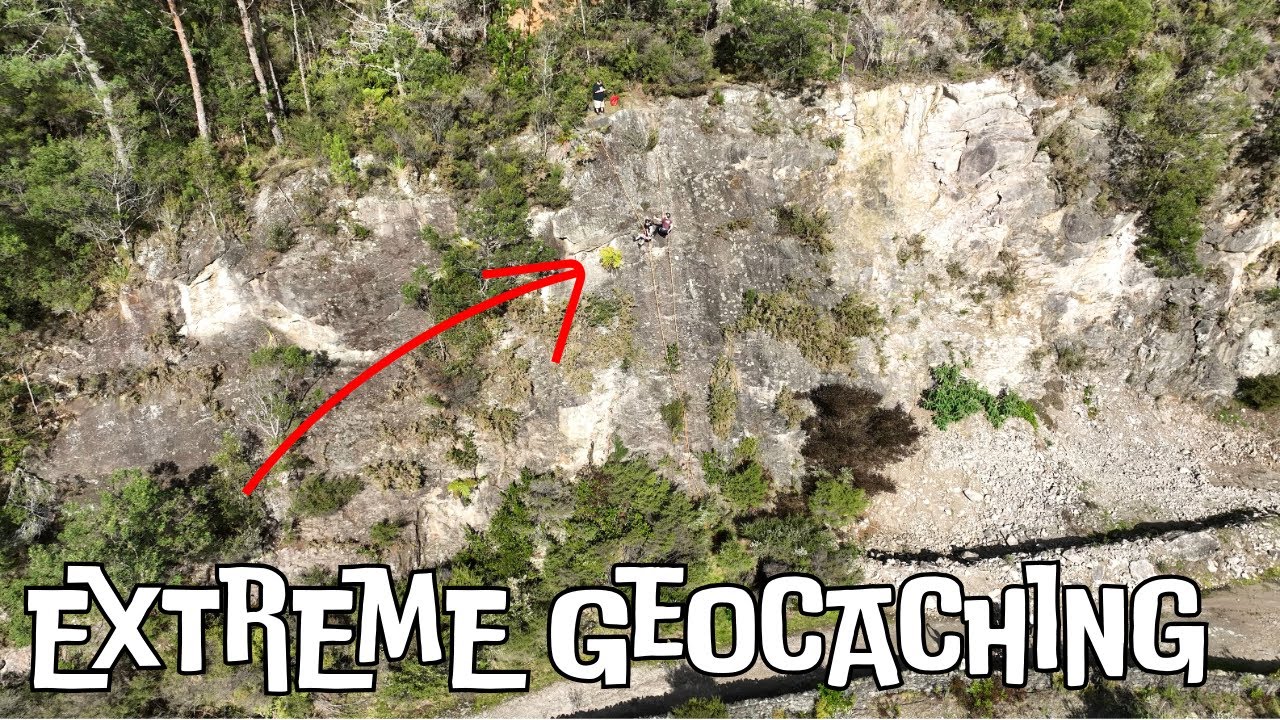 Extreme Geocaching - Abseiling to locate a lonely cache
