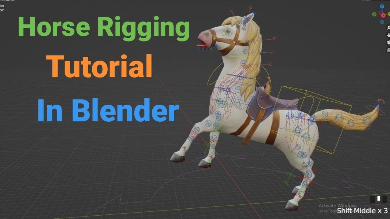 How To Rigg Horse In Blender || blender me hourse ko rigg kaise karte hai