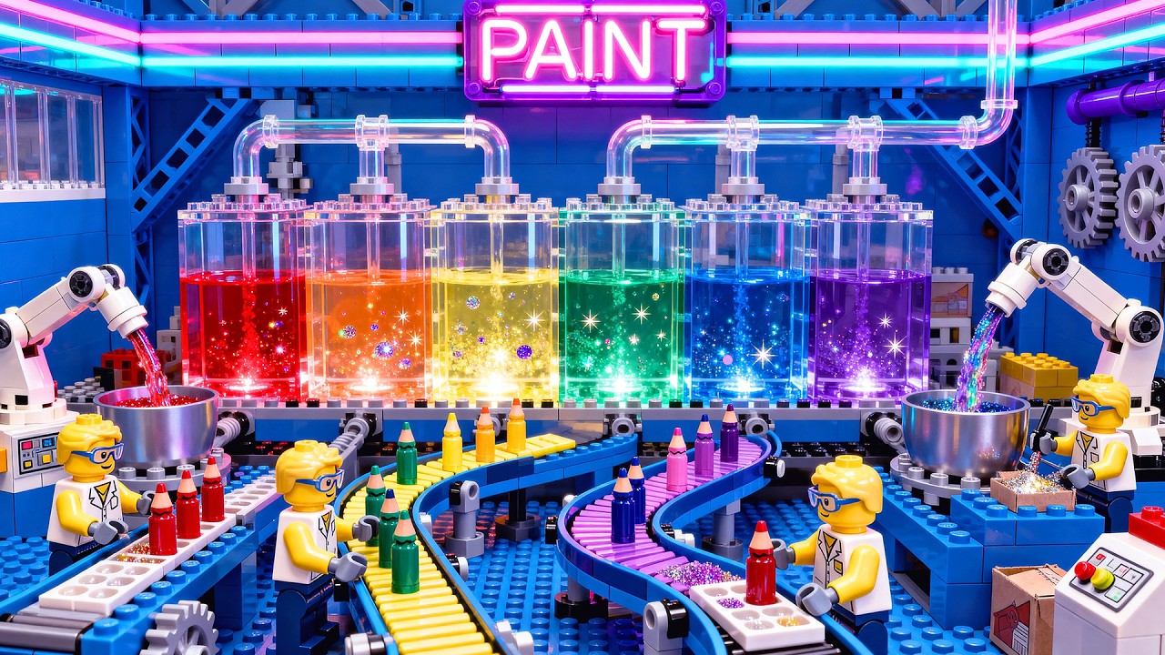 Фабрика цветов LEGO создает самые потрясающие цвета в истории &bull; Покадровая анимация