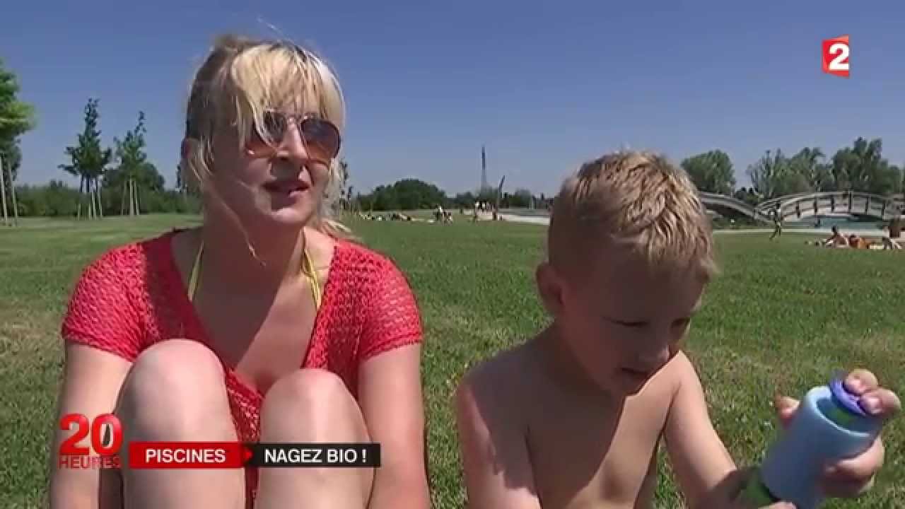 La baignade naturelle 'Beaune côté plage' dans le 20 heures de FRANCE 2, lundi 22 juin 2015.