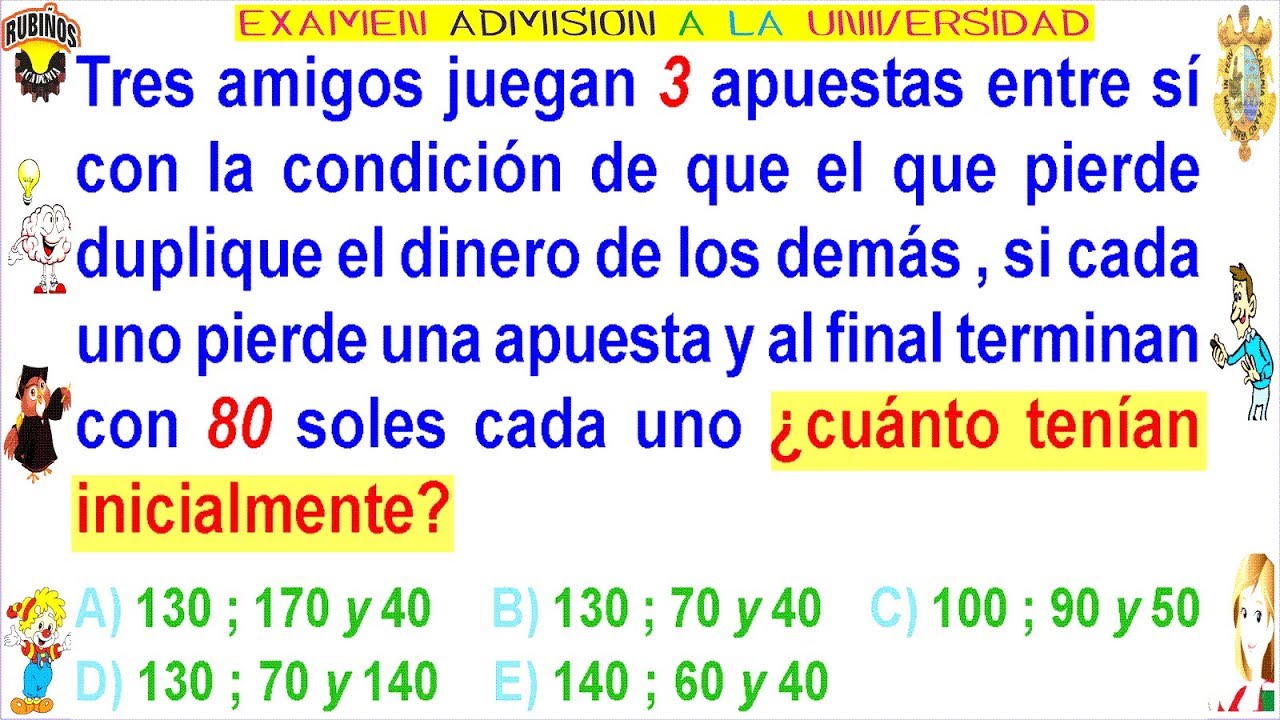 Método del Cangrejo Compuesto Examen Admisión a la Universidad SAN MARCOS Solucionario UNMSM
