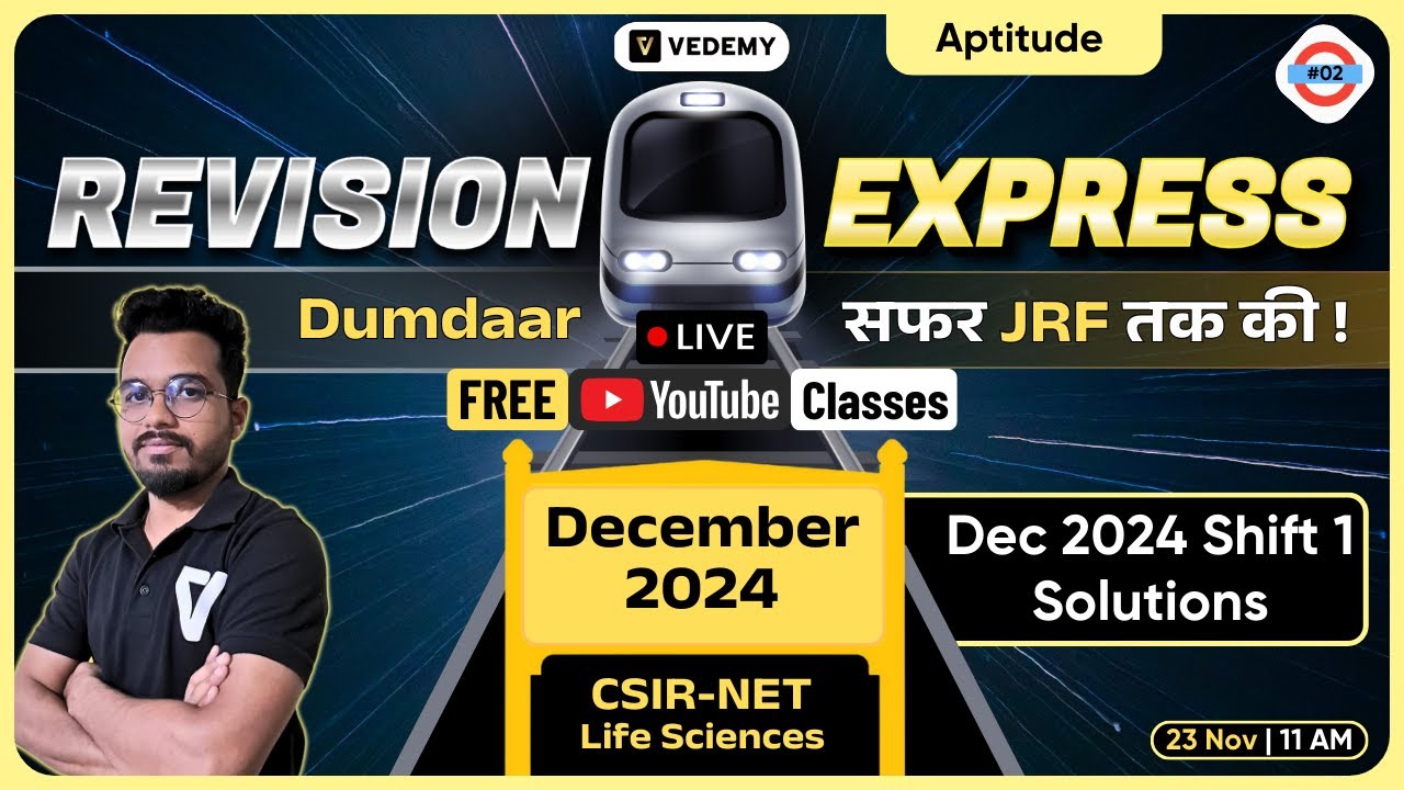 Revision Express #02 | Dec 2023 Shift 1 Solutions | General Aptitude | Ajay Namdeo | CSIR Dec 2024 |
