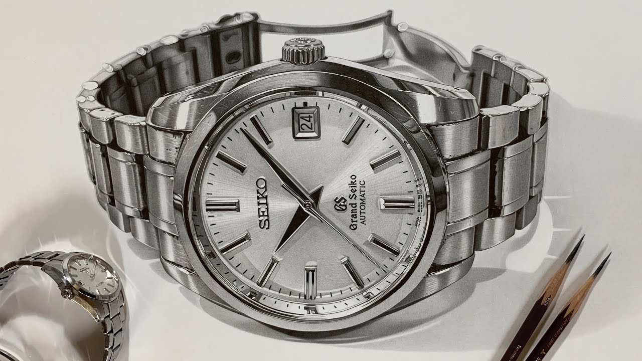 鉛筆画 腕時計を描いてみた・Pencil Drawing a Watch