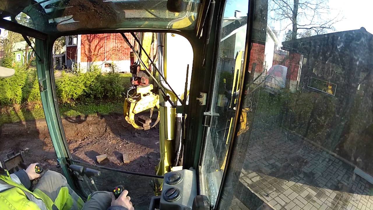 Playing around while waiting for the first load of gravel
