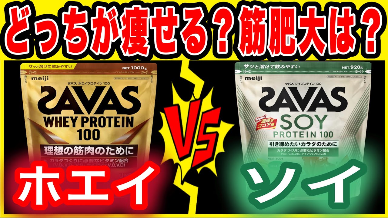 ホエイvsソイプロテインどっちがおすすめ？｜違い・ダイエット・女性・使い分け等を徹底比較【メリット・デメリット】