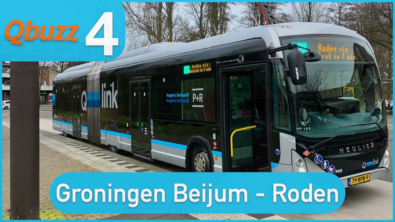 [4K] Qbuzz buslijn 4: GRONINGEN (BEIJUM) - RODEN | Qbuzz Groningen Drenthe | 2023