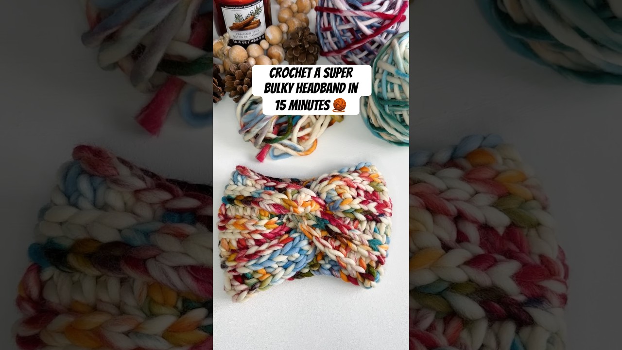 Super Bulky Crochet Headband - Easy and Quick #crochet #earwarmer #crochettutorial #easycrochet