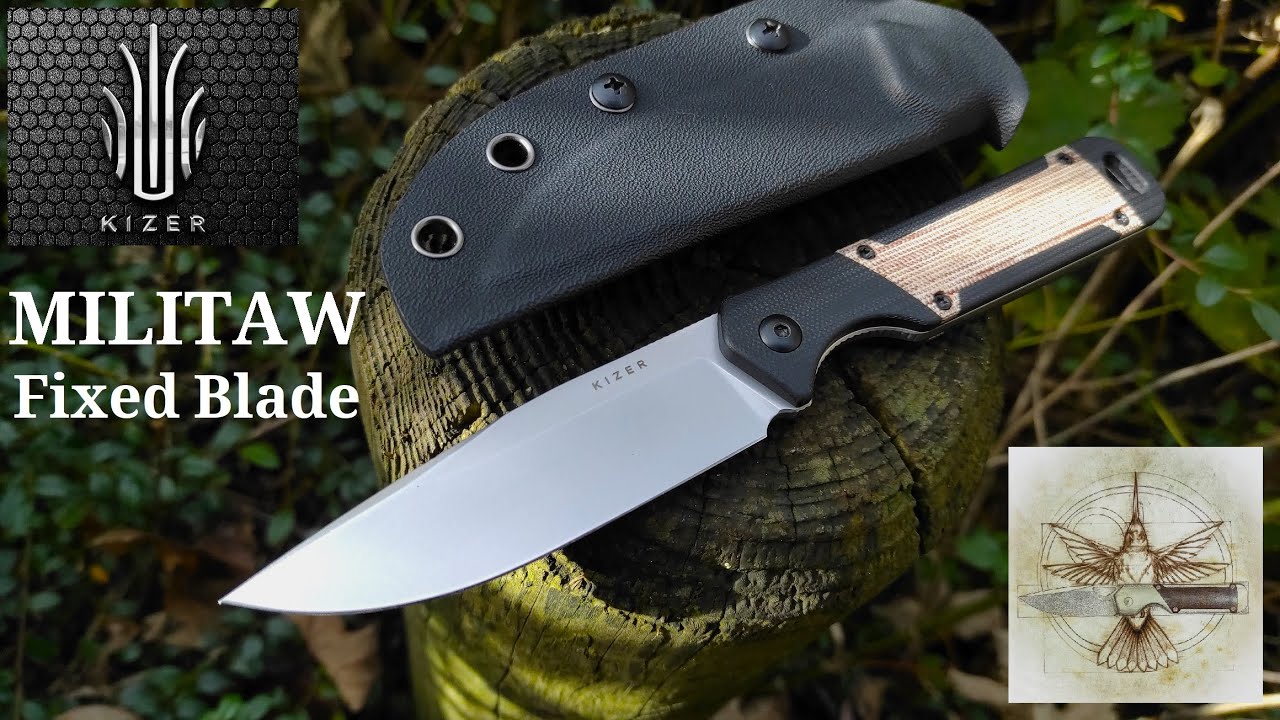 ✅ NEW Kizer MILITAW Fixed Blade. Nitro V Steel. Jonathan Styles Design.