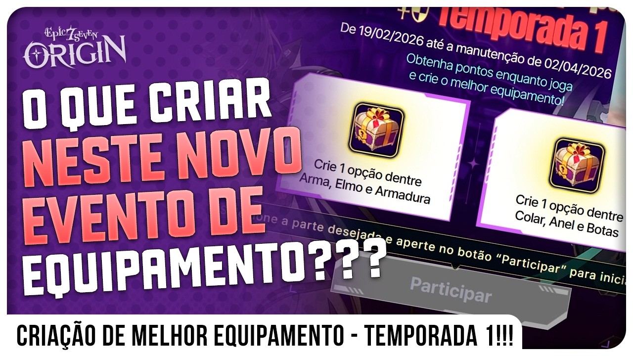 CRIAÇÃO DE MELHOR EQUIPAMENTO!!! QUAL AS MELHORES OPÇÕES??? - EPIC SEVEN: ORIGIN