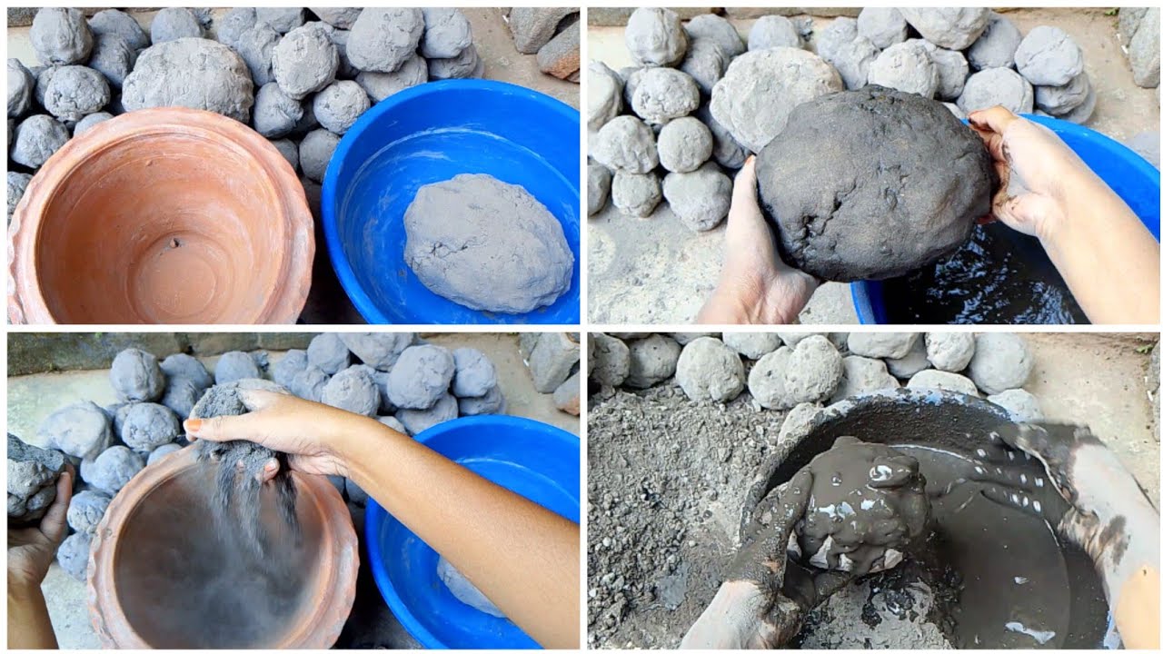 Extra Big Gritty Mixes Charcoalashes Claypot On Dry Crumbling And Water Crumbling 💦