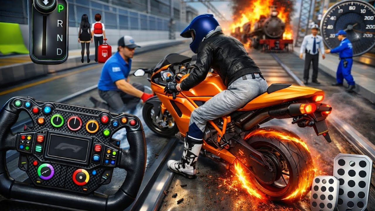 New Orange Bike In Parking 3d Driving Class android game || Car Game #gameplay #cargames3d #31
