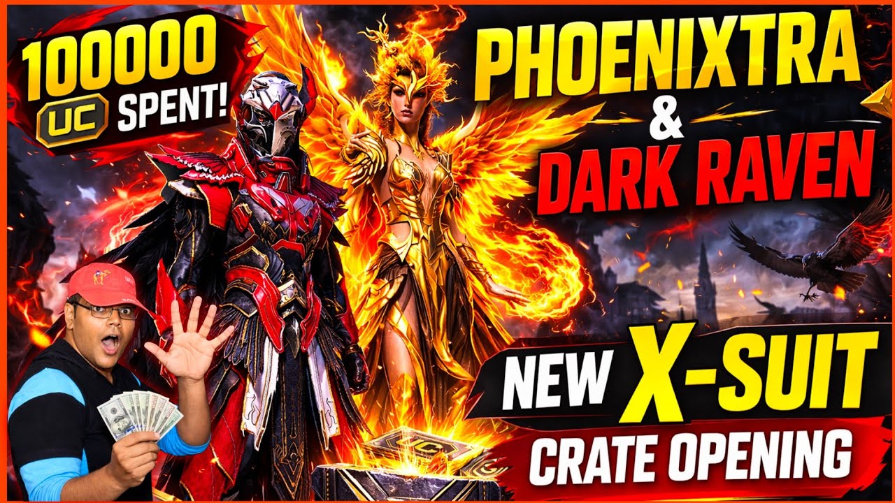 100,000 UC New Phoenixtra X-Suit Crate Opening | Maxed Out Level 7 X-Suit | BGMI | PUBG MOBILE