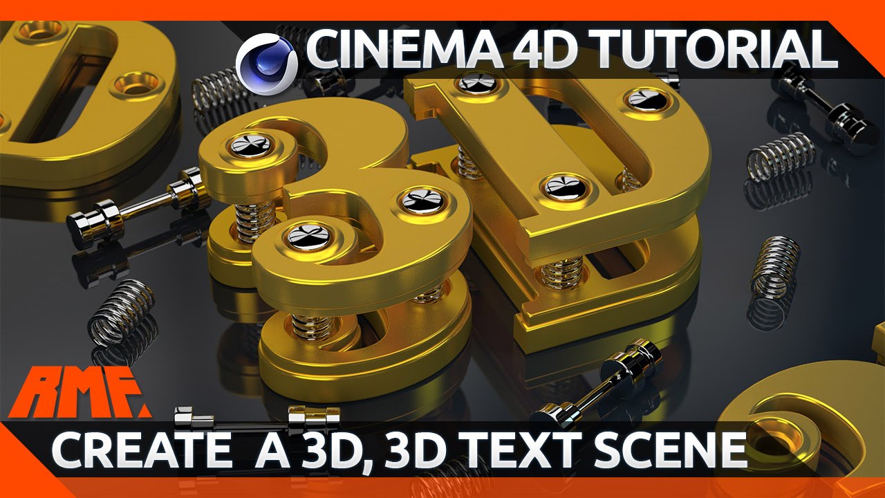 How to Create a Funky 3D 3D Text Scene in Cinema 4D | C4D Tutorial