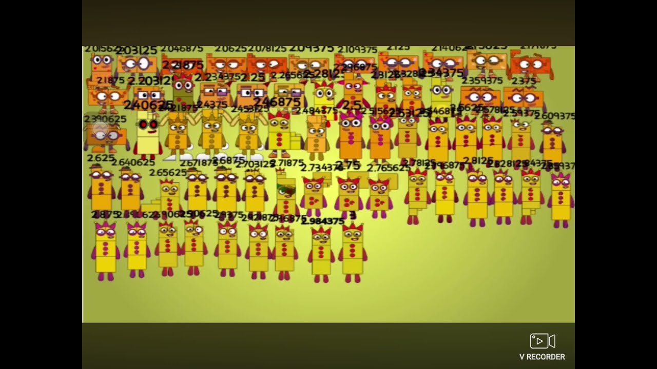 Numberblocks band 64ths 2.015625 to 3 (uhhh it’s 2x speed or 4x speed)