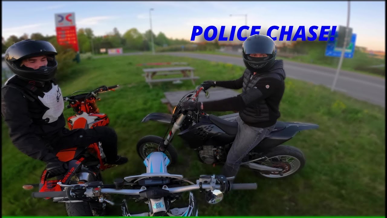 ILLEGAL SUPERMOTO RIDE turns into POLICE CHASE!!