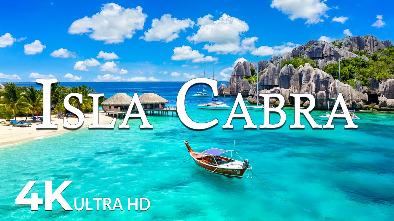 FLYING OVER ISLA CABRA (4K UHD) &ndash; Soothing Music Along With Beautiful Nature Video - 4K Video UHD #3