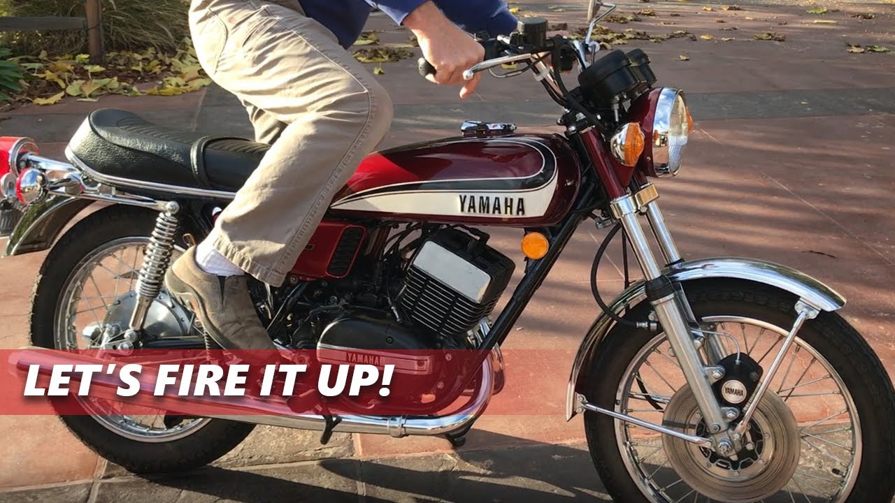 1973 Yamaha RD350 Start and Ride