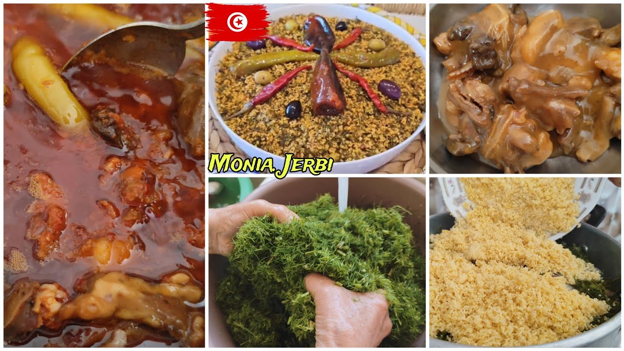 farfoucha tunisienne فرفوشة بالقديد محرحرة من ايدين أميمتي /كسكسي تونسي بالبسباس على اصولو