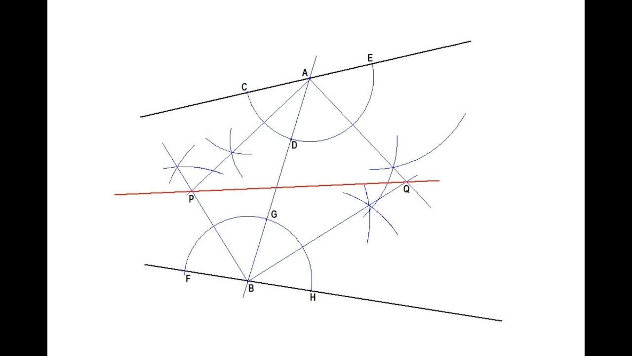 Bisectriz de un ángulo cuyo vértice se encuentra fuera del plano del dibujo