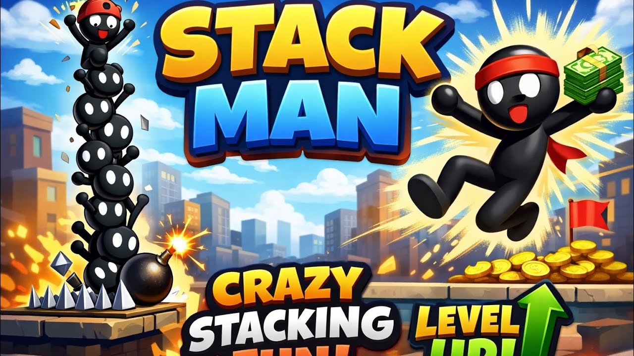 stack man stick #game #stack #gameplay