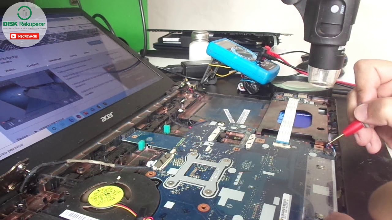 Resolvido!!! Análise e reparo de notebook Acer que não sai áudio.