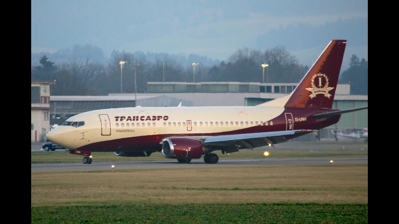 Transaero Imperial Boeing 735 - Landing in Berne HD