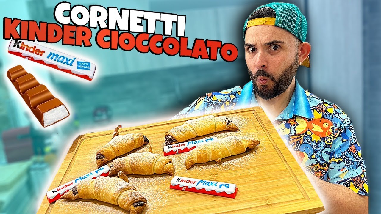 Cornetti Kinder Cioccolato, Ricetta FACILISSIMA - In Cucina Con Ciccio