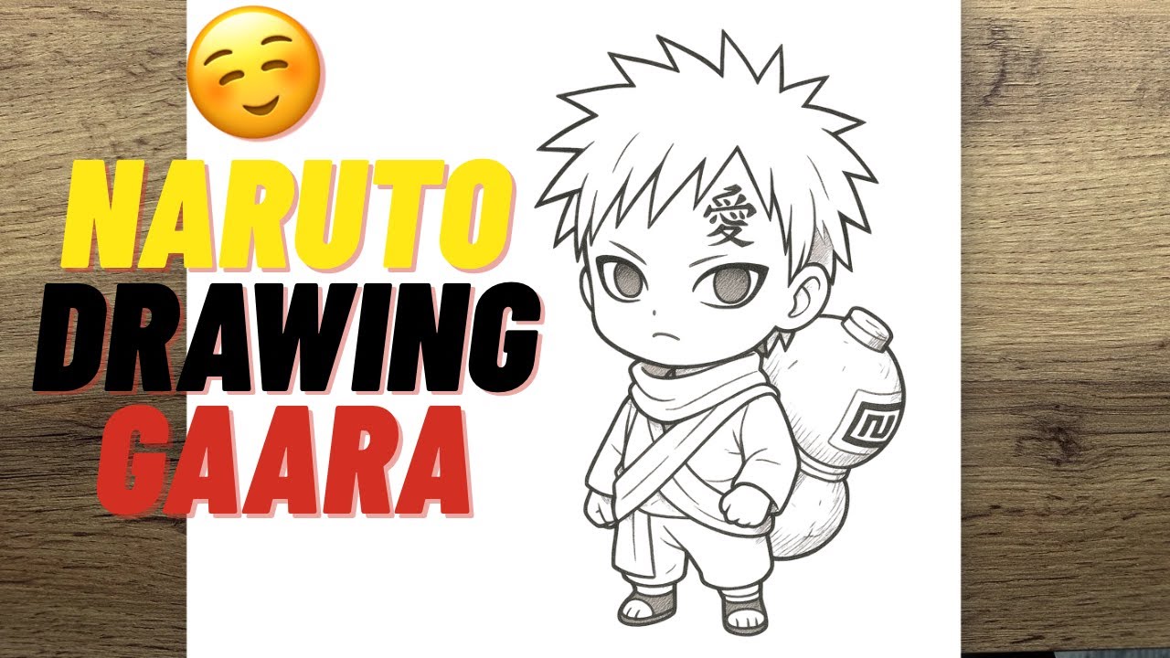 😻I Drew Cute Gaara from Naruto | Chibi Anime Drawing
