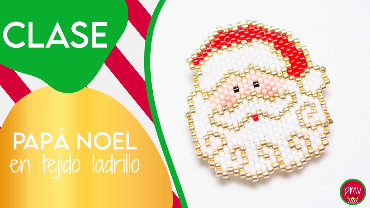 ¡Hermoso prendedor de Papá Noel! 🎄🎅
