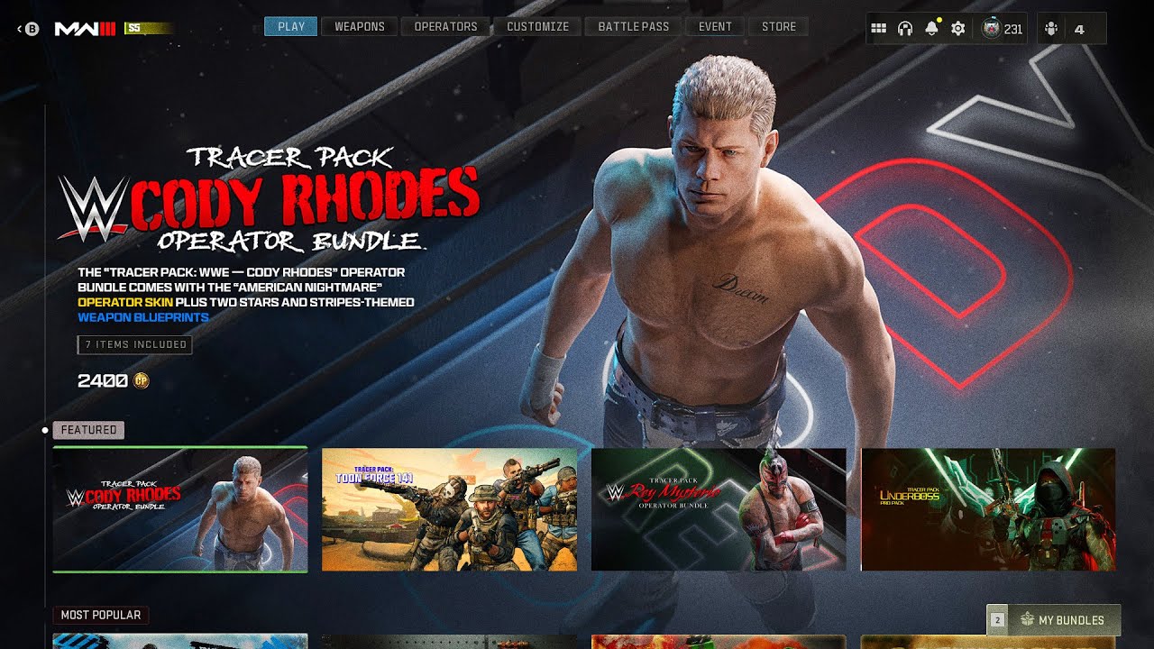 EARLY MW3 Season 5 Bundles Showcase&hellip; (WWE, Hawk Soap & The Crow) - Modern Warfare 3 Operator Skins