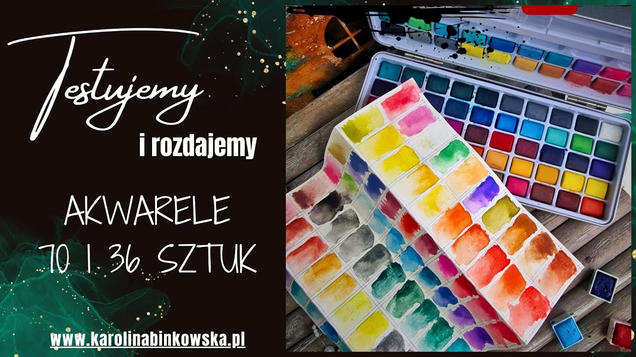 Testujemy i rozdajemy — Akwarele zestaw 70 i 36 kolorów —#action #scrapbooking  #scrap #journal