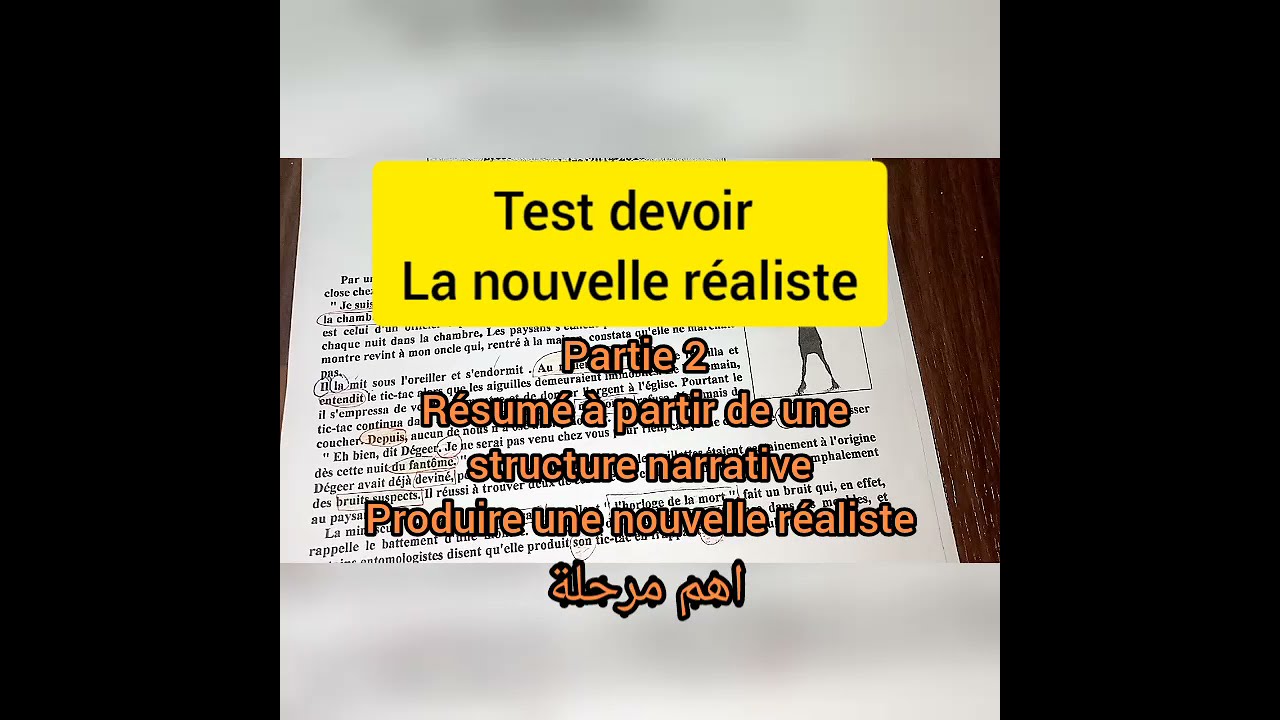 la nouvelle réaliste produire une nouvelle réaliste et un résumé 1 as