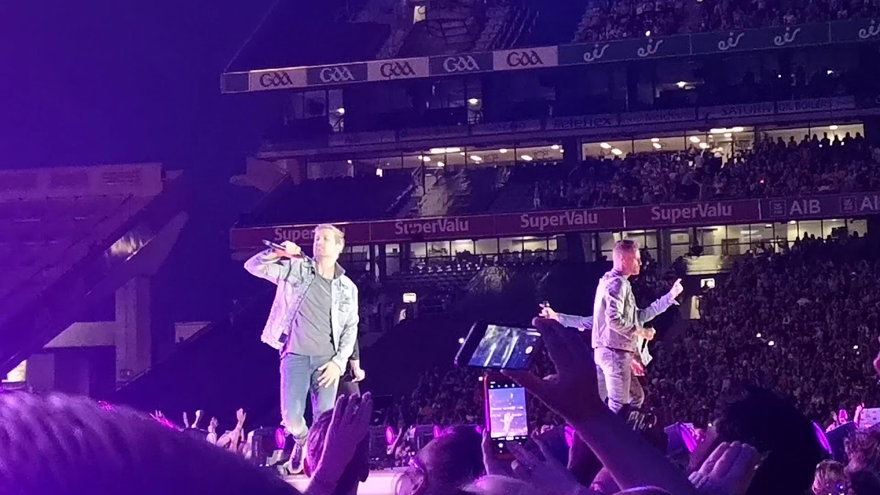 Westlife singing Dynamite live for the first time at Croke Park in Dublin