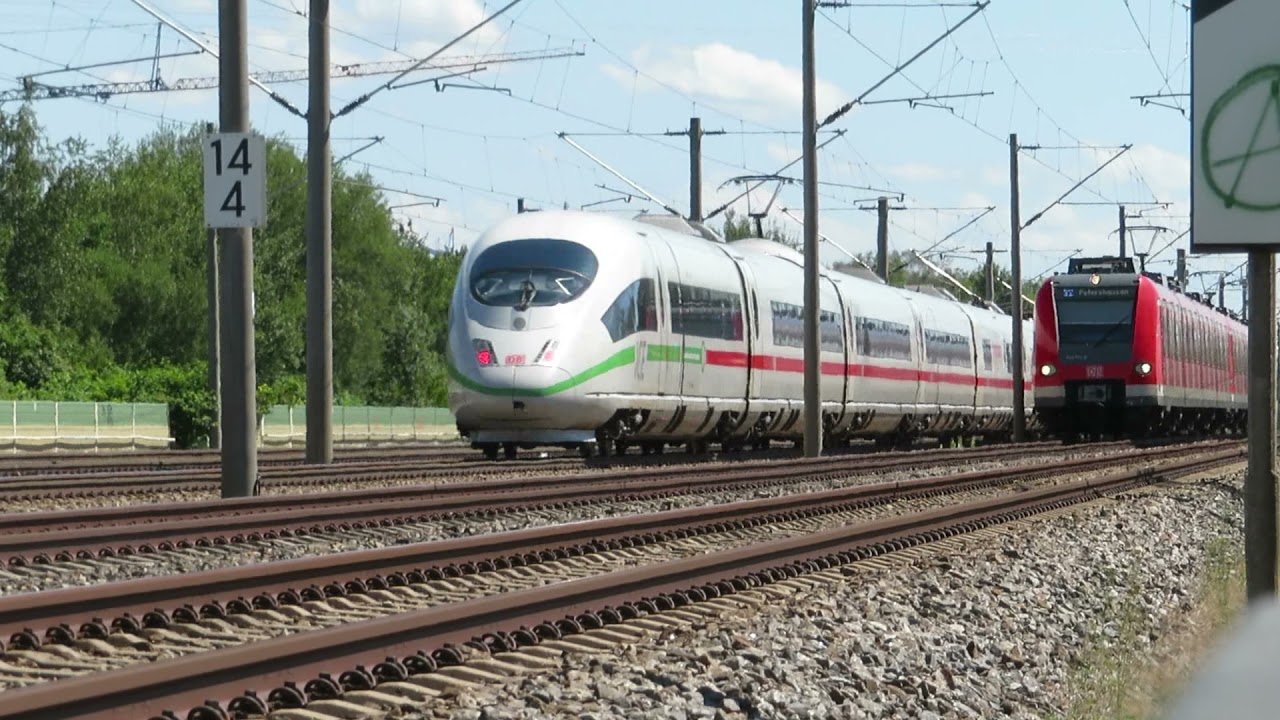 Zuge zwischen Dachau und Karsfeld - ICE,REGIO ,S Bahn und Guterzuge  [ 07.2020 ]